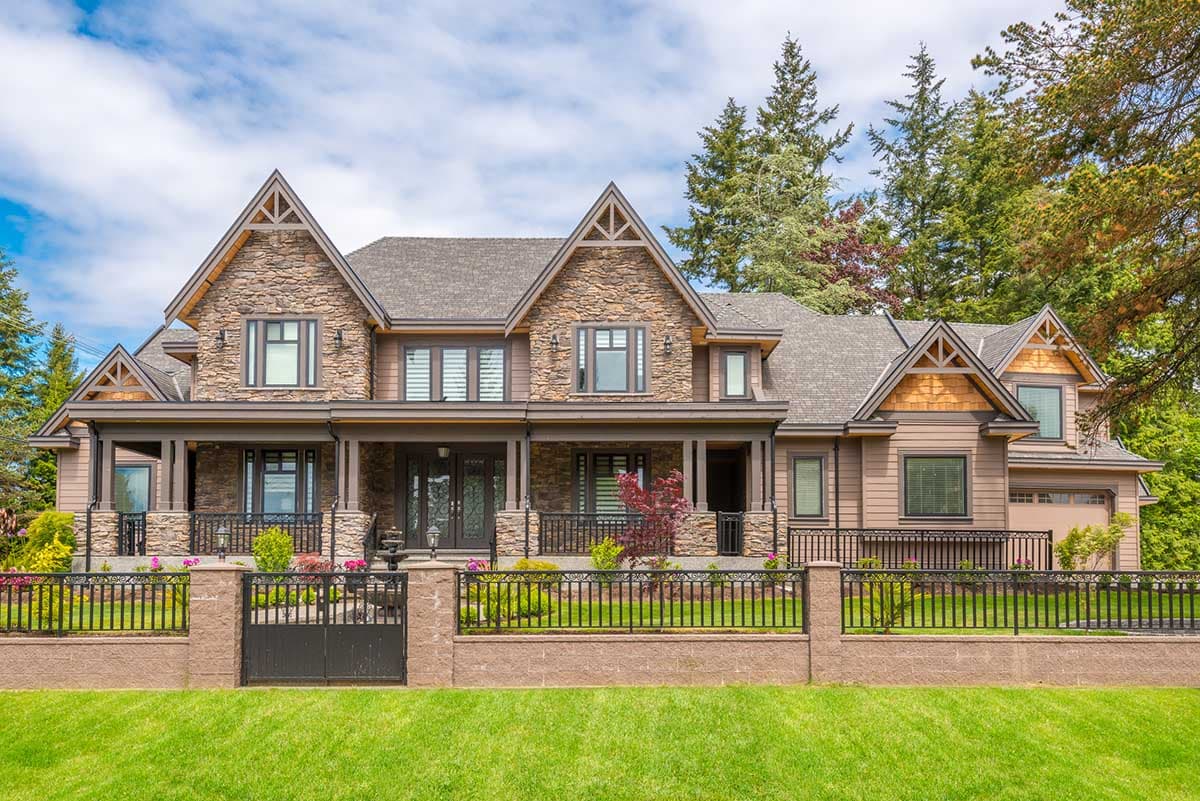 Property buyers with modern home